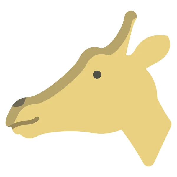 Ikone Giraffe Einfache Vektorgiraffen Illustration — Stockvektor
