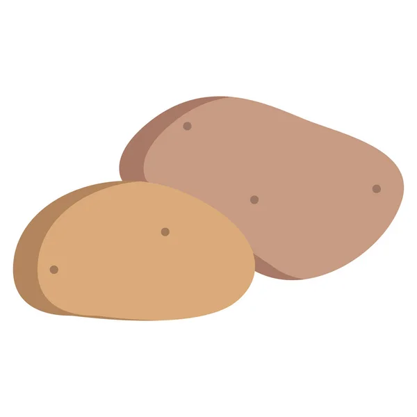 Kartoffelsymbol Isoliert Auf Weißem Hintergrund Vektorillustration — Stockvektor