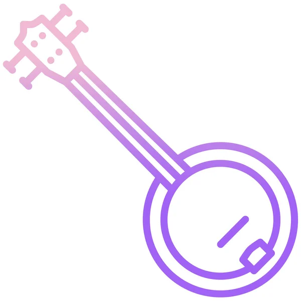 Icône Vectorielle Simple Illustration Banjo — Image vectorielle