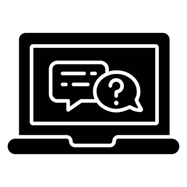 Learning Question Answer Session Web Icon — Stock Vector