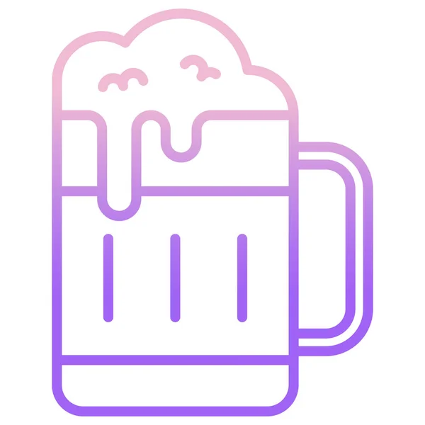 Bier Web Symbol Vektor Illustration — Stockvektor