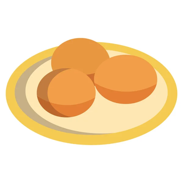 Ícone Vetorial Simples Ilustração Donuts Bomboloni — Vetor de Stock