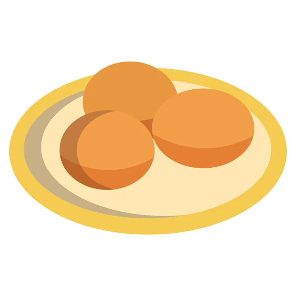 Icono Vector Simple Ilustración Los Buñuelos Bomboloni — Archivo Imágenes Vectoriales