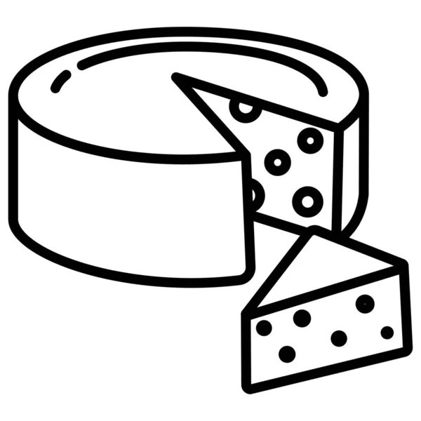 Queso Icono Web Ilustración Simple — Vector de stock