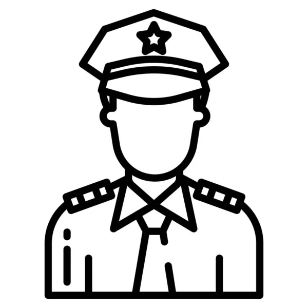 Policial Ícone Oficial Ilustração Vetorial —  Vetores de Stock