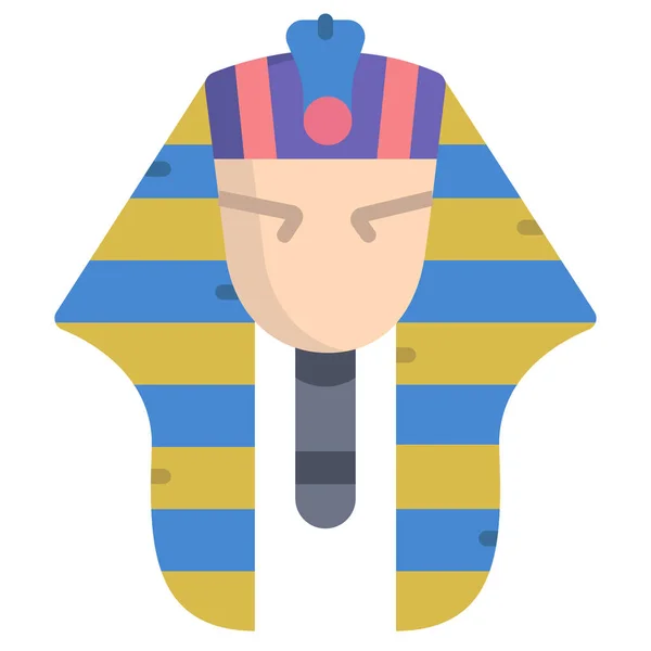 Egyptische Farao Hoofd Vector Illustratie — Stockvector