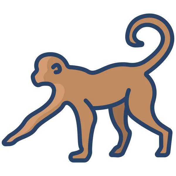 Macaco Ícone Web Ilustração Vetorial — Vetor de Stock