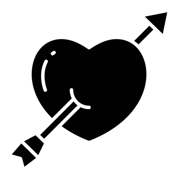 Καρδιά Εικονίδιο Βέλος Διανυσματική Απεικόνιση Σχεδιασμό — Διανυσματικό Αρχείο