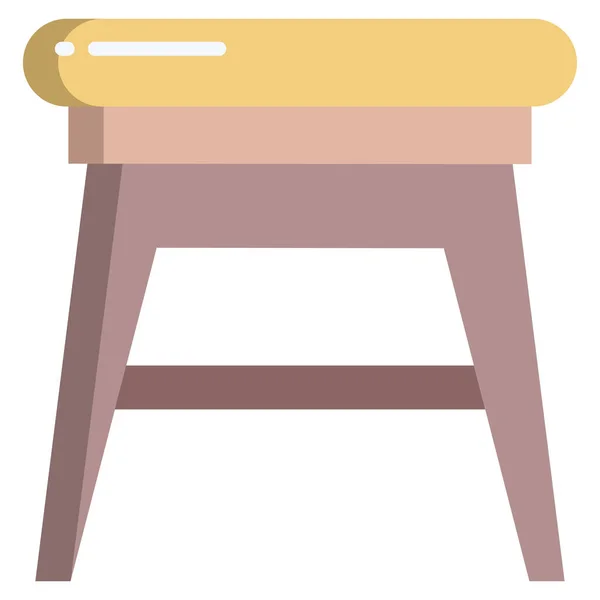 Simple Vector Icon Illustration Stool — Stock Vector