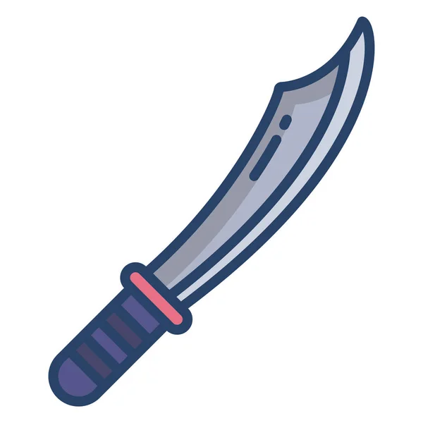 Knife Web Icon Vector Illustration — Stock Vector