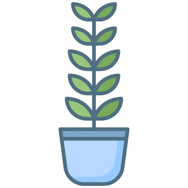 Planta Icono Web Ilustración Simple — Vector de stock