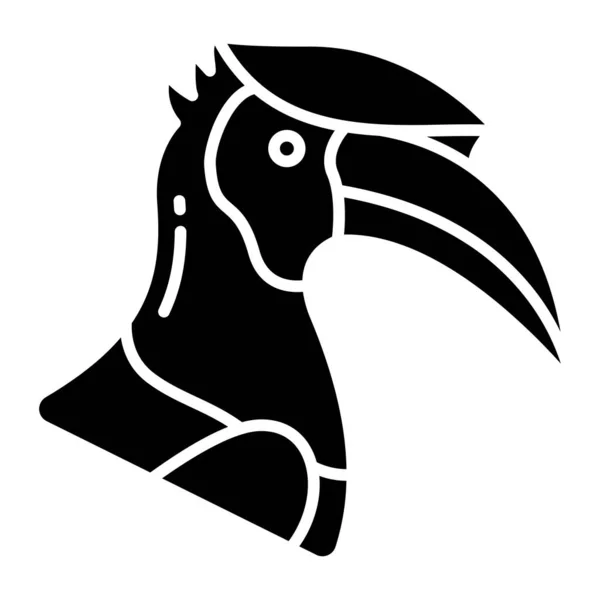 Векторная Иллюстрация Тропической Птицы Хорнболла — стоковый вектор