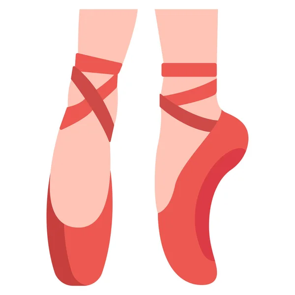 Простая Векторная Икона Иллюстрация Балетной Обуви — стоковый вектор