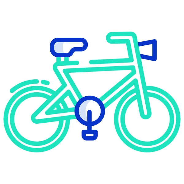 Icono Vector Simple Ilustración Bicicleta — Vector de stock