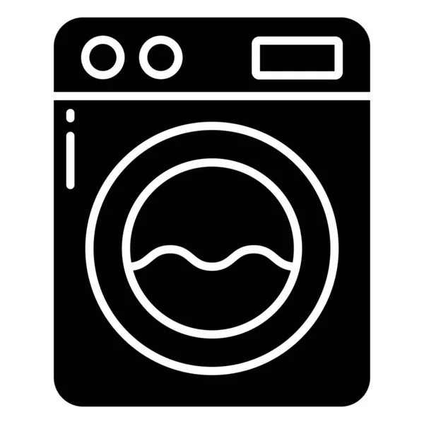Máquina Lavar Roupa Ícone Simples Ilustração Vetorial — Vetor de Stock