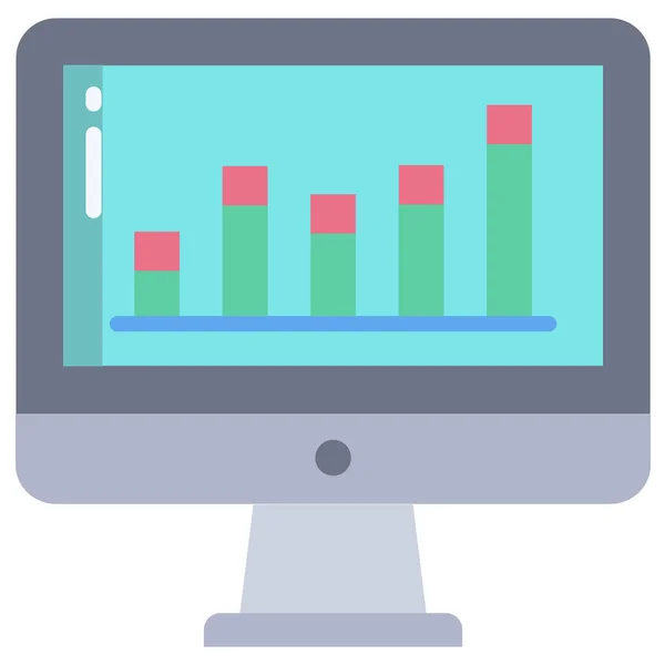 Computadora Monitor Web Vector Ilustración — Vector de stock