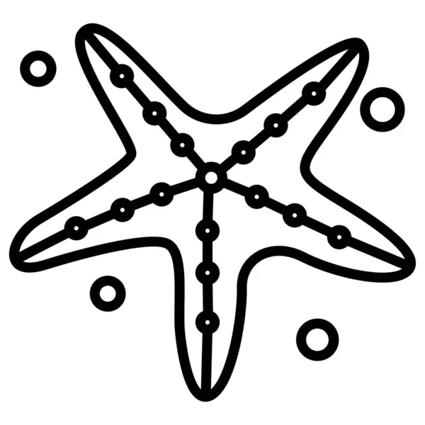 Простая Векторная Иконка Иллюстрация Starfish — стоковый вектор