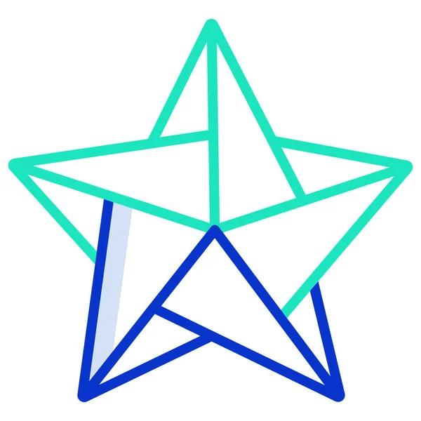 Enkel Vektor Stjärna Utmärkelse Ikon Vit Bakgrund — Stock vektor