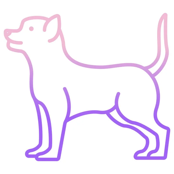 Icona Web Del Cane Vettore Semplice Illustrazione — Vettoriale Stock