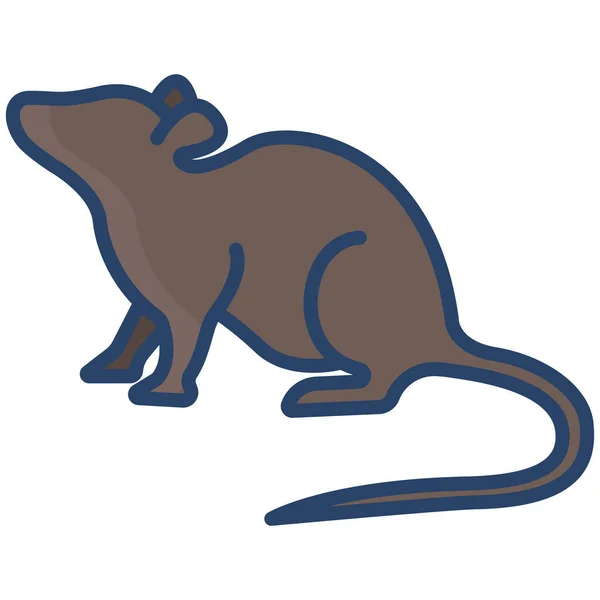 Vector Illustration Rat Animal — Stock Vector