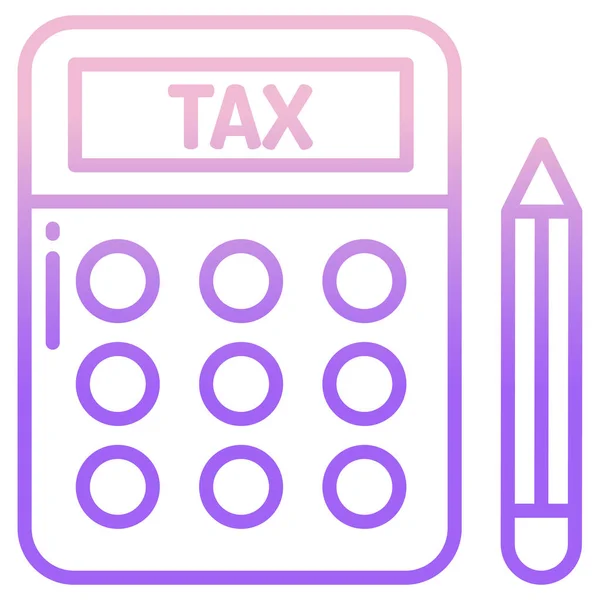 Φορολογικό Απλό Διανυσματικό Εικονίδιο Λευκό Φόντο — Διανυσματικό Αρχείο