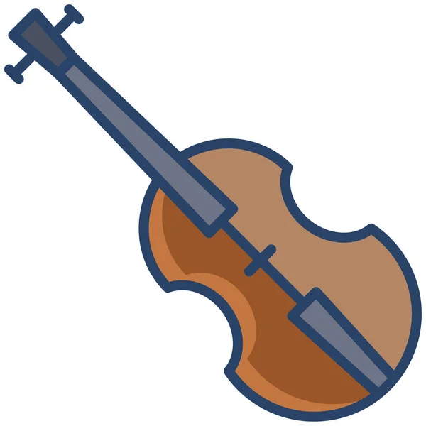 Violín Icono Simple Ilustración Vectorial — Vector de stock