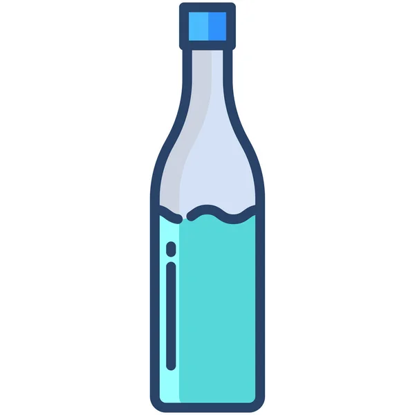 Illustrazione Vettoriale Icona Bottiglia Acqua — Vettoriale Stock