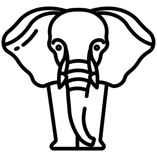 Icône Web Éléphant Illustration Vectorielle — Image vectorielle