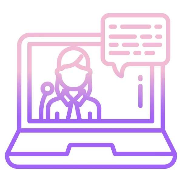 Online Chat Webikone — Stockvektor