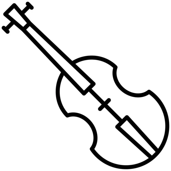 Violino Icona Semplice Illustrazione Vettoriale — Vettoriale Stock