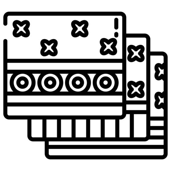 Eenvoudige Vector Icoon Illustratie Van Shweshwe — Stockvector