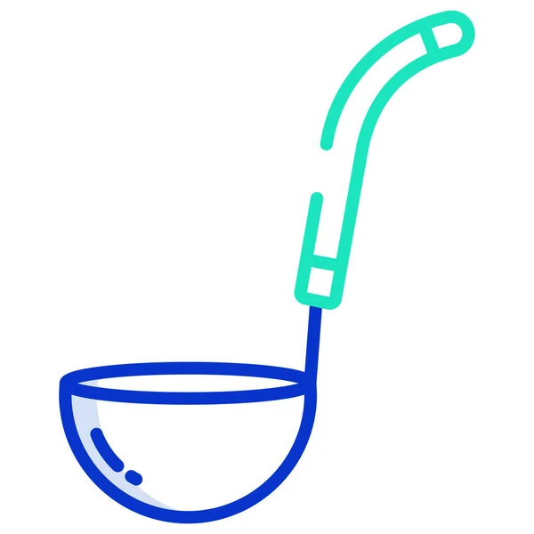 Uma Concha Utensílios Cozinha Ícone Vetor Ilustração Design — Vetor de Stock