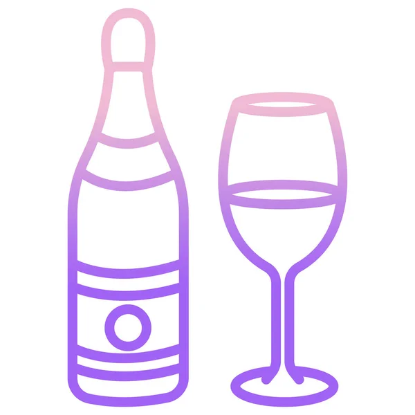 Garrafa Vinho Ilustração Simples —  Vetores de Stock