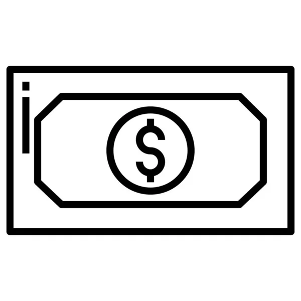 Dinero Icono Web Ilustración Simple — Archivo Imágenes Vectoriales