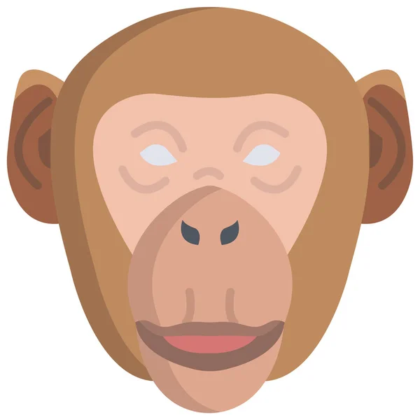 Monkey Web Icon Vector Illustration — 스톡 벡터