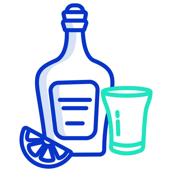 Tequila Icono Vector Simple Sobre Fondo Blanco — Archivo Imágenes Vectoriales