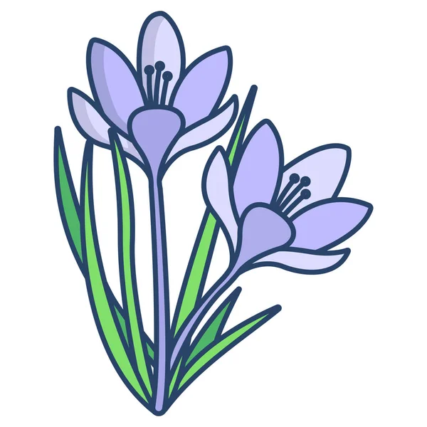Icono Vector Simple Ilustración Flores Cocodrilo — Archivo Imágenes Vectoriales