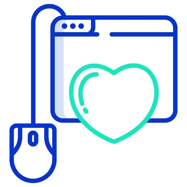 Heart Web Icon Simple Illustration — Stock Vector