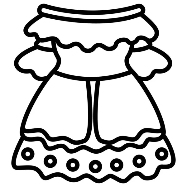 Kleid Einfach Symbol Web Illustration — Stockvektor