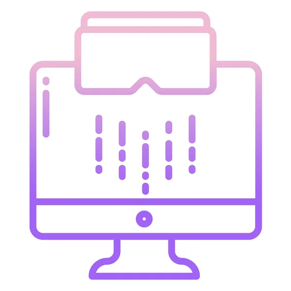 Monitor Web Symbol Einfache Illustration — Stockvektor