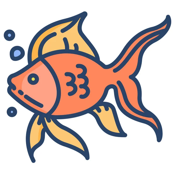 Icône Vectorielle Simple Illustration Poisson — Image vectorielle