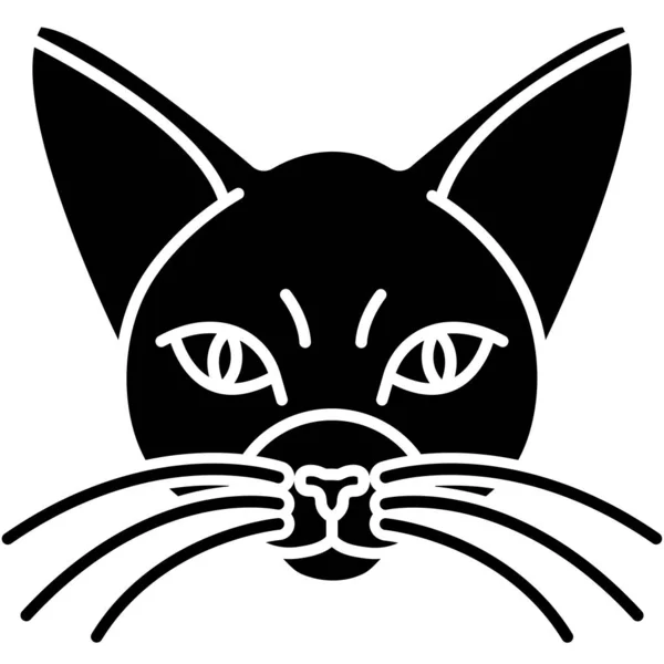 Een Kat Web Icoon Eenvoudige Illustratie — Stockvector