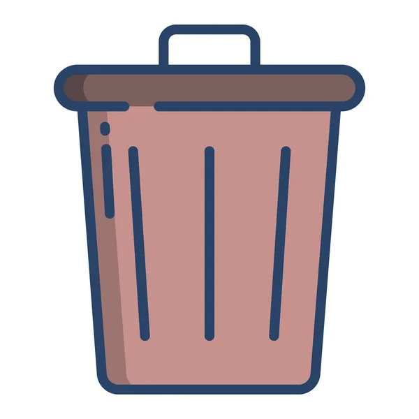 Trash Simple Icon Vector Illustration — Stock Vector