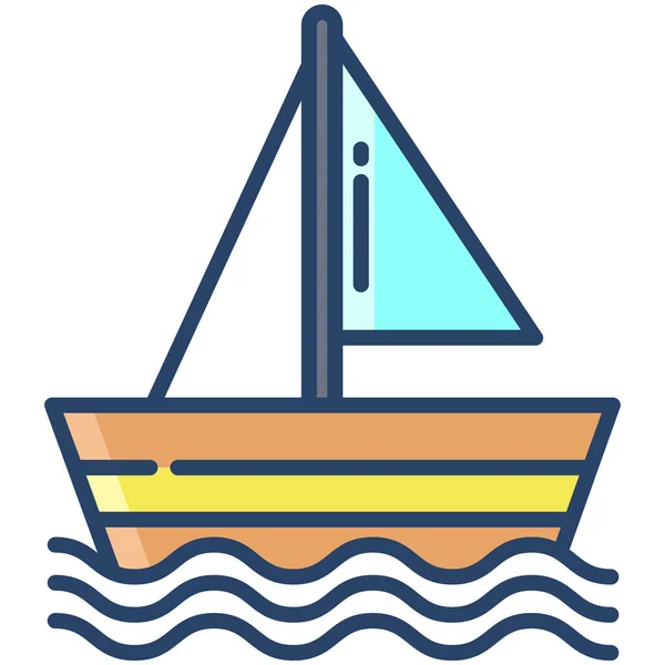 Schiff Web Symbol Einfaches Design — Stockvektor