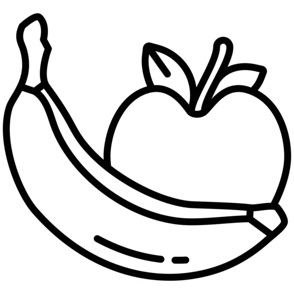 Icono Fruta Vector Ilustración — Archivo Imágenes Vectoriales