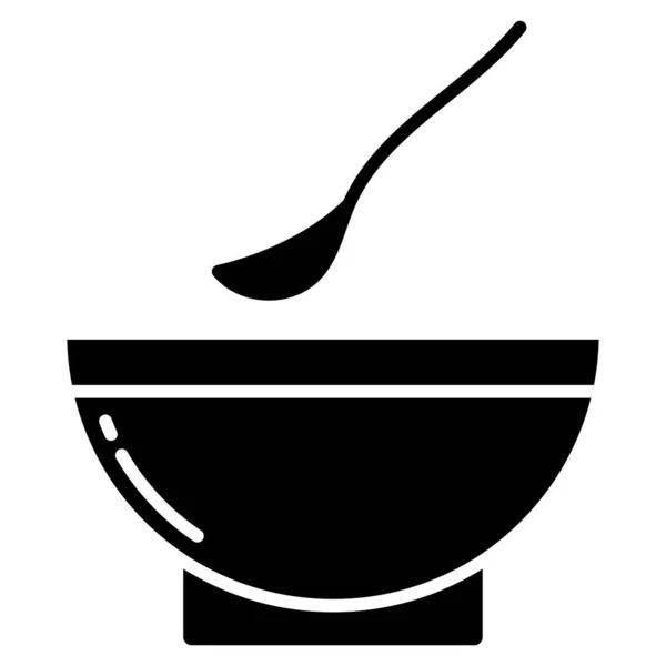 Icône Soupe Vectorielle Simple Sur Fond Blanc — Image vectorielle
