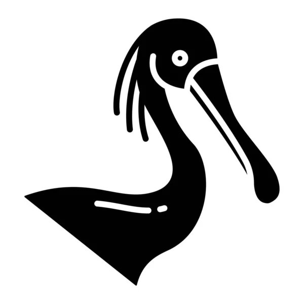 Einfaches Vektor Symbol Illustration Von Spoonbill — Stockvektor