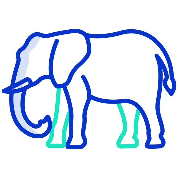 Icône Web Éléphant Illustration Vectorielle — Image vectorielle