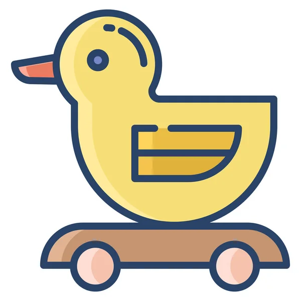 Duck Vektor Ikon Platt Stil Illustration — Stock vektor
