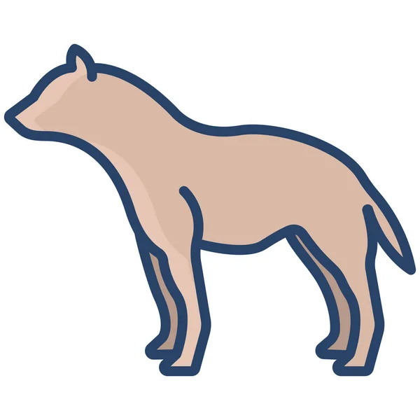 Wolf Web Symbol Einfache Illustration — Stockvektor